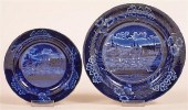 TWO HISTORICAL STAFF. BLUE TRA