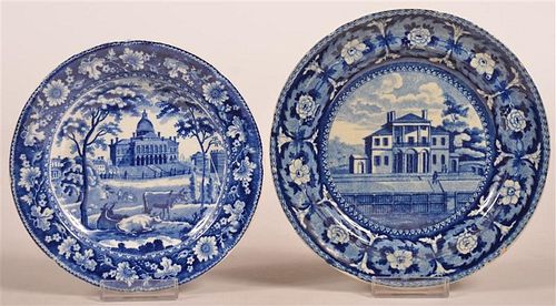 TWO HISTORICAL STAFFORDSHIRE BLUE