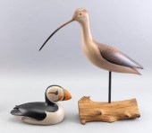 TWO HOLGER CARVINGS MATTAPOISE