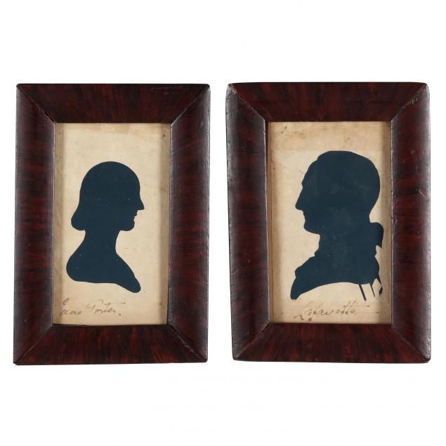 TWO HOLLOW-CUT SILHOUETTES OF