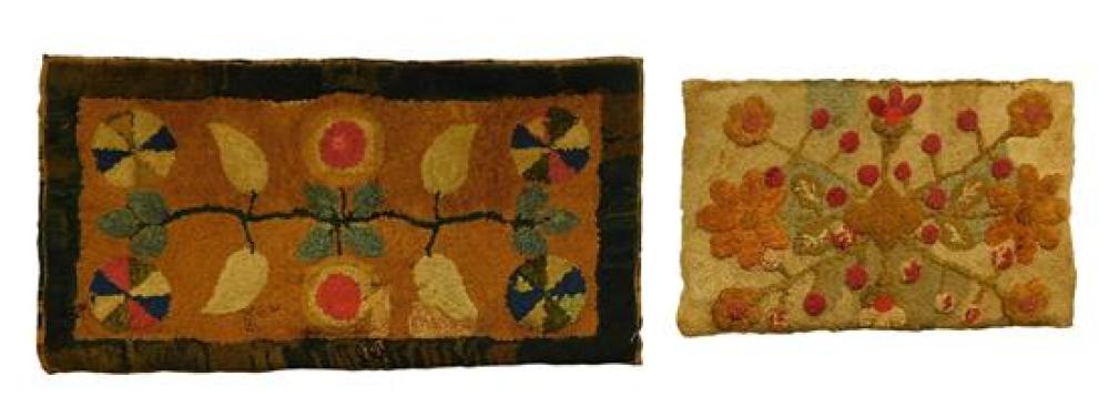 TWO HOOKED RUGS, AMERICAN, 19TH C./