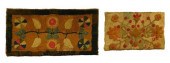 TWO HOOKED RUGS, AMERICAN, 19T