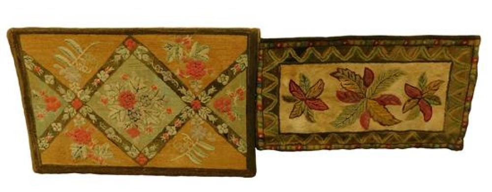 TWO HOOKED RUGS, AMERICAN, 19TH C./