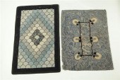 TWO HOOKED RUGS.  American  1s