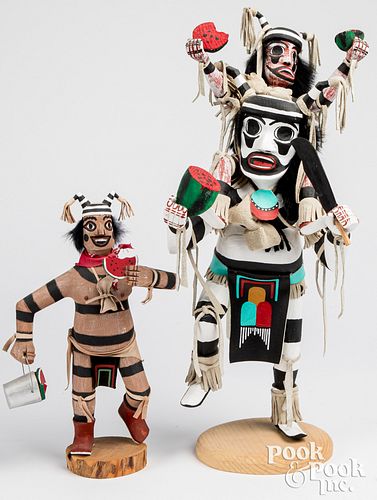 TWO HOPI HANO CLOWN KACHINA
