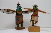 TWO HOPI KACHINA DANCER CARVIN