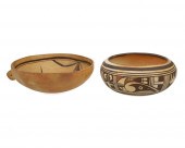 TWO HOPI POLYCHROME POTTERY VE