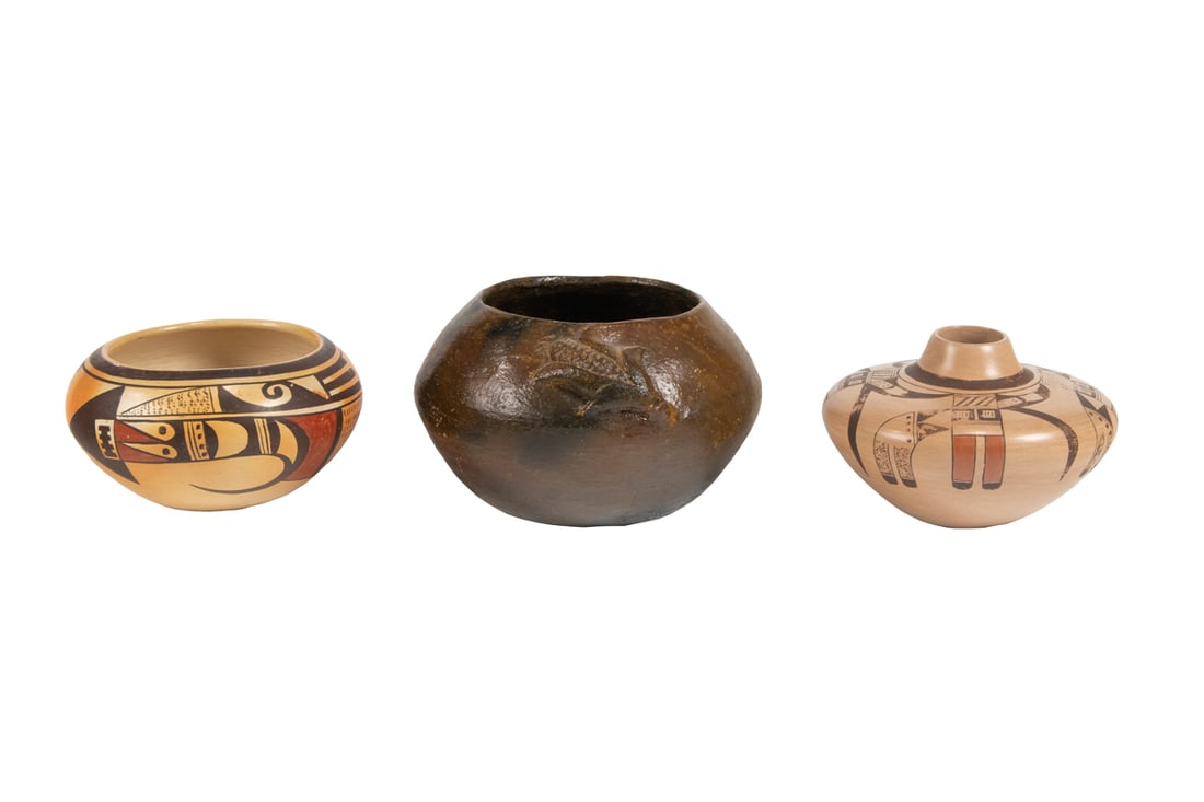 TWO HOPI POTS BY FANNIE OR MELDA