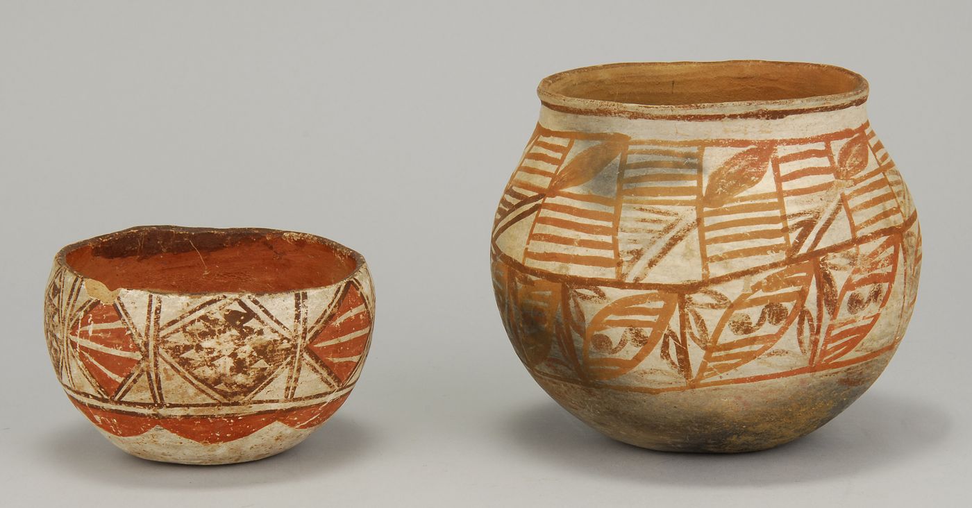 TWO HOPI POTTERY JARSCirca