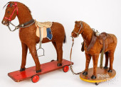 TWO HORSE PULL TOYS, EARLY 20T