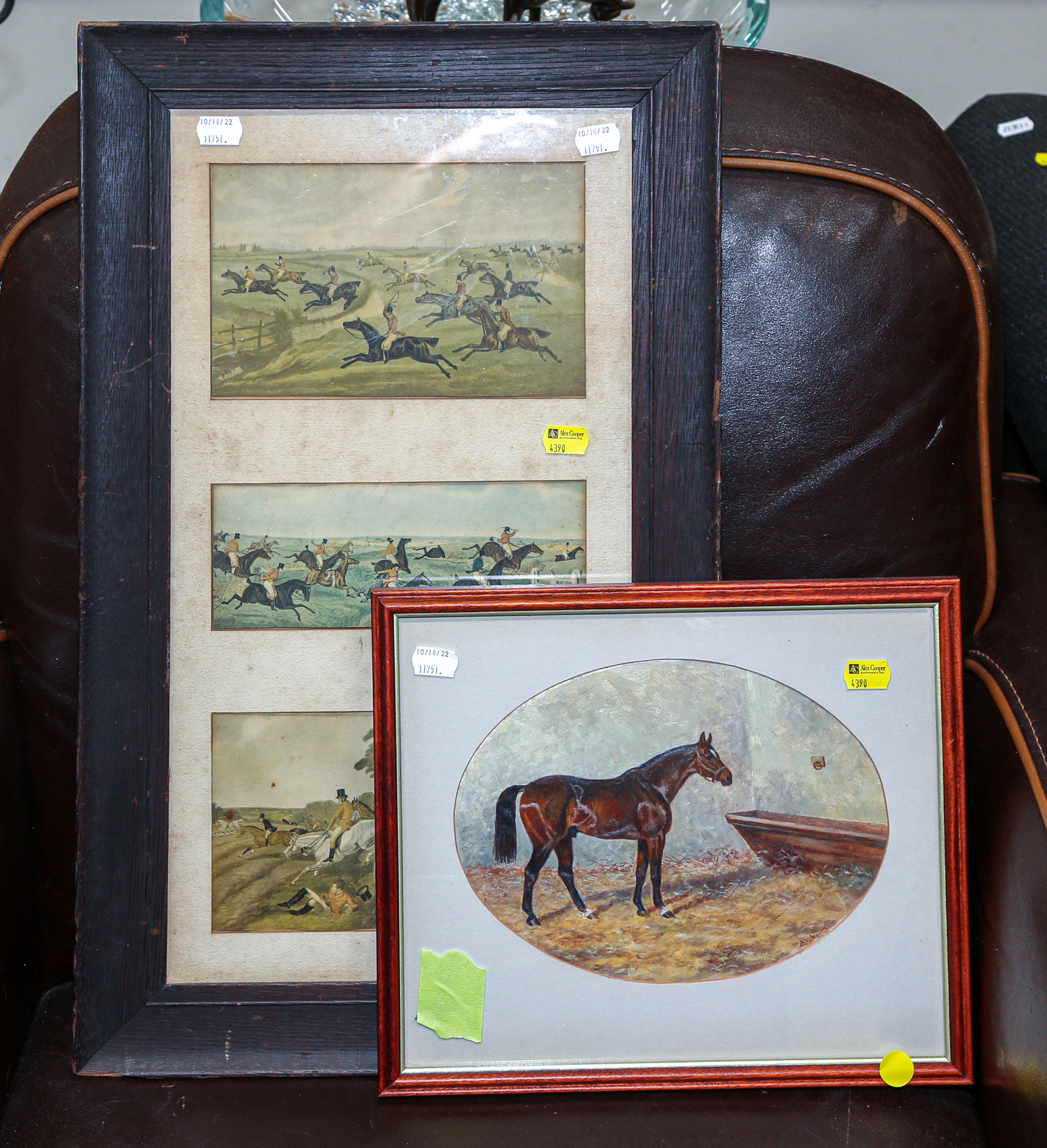 TWO HORSE THEMED FRAMED ARTWORKS