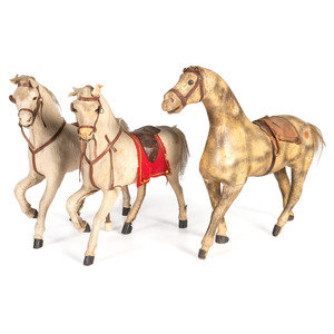 Two Horse Toys Early 20th Century a