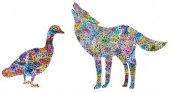 TWO HOWARD FINSTER CUTOUTS(Ame