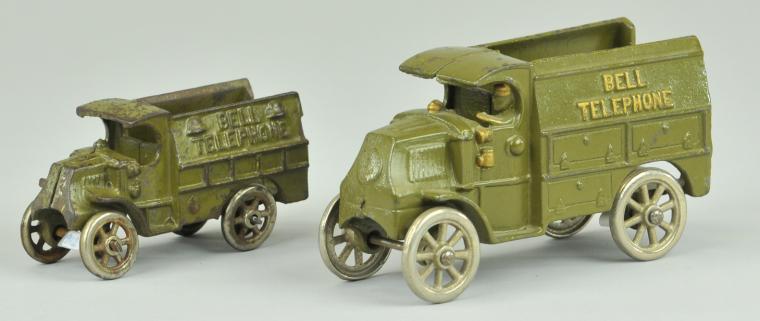TWO HUBLEY BELL TELEPHONE TRUCKS
