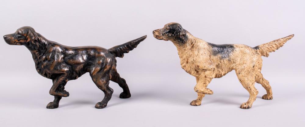 TWO HUBLEY CAST IRON DOORSTOPS IN