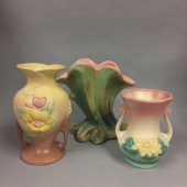 TWO HULL ART POTTERY 'MAGNOLIA