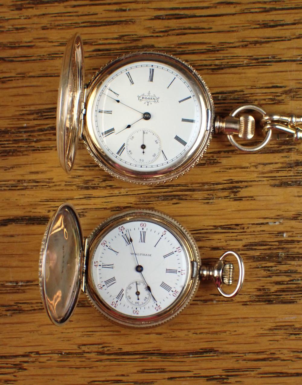 TWO HUNTER CASE POCKET WATCHESTWO