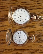 TWO HUNTER CASE POCKET WATCHES