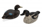 TWO HUNTING DECOYS,  GOLDENEYE