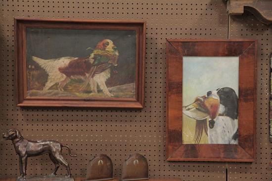 TWO HUNTING DOG PORTRAITS (AMERICAN