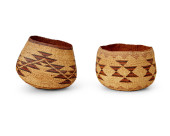 TWO HUPA/YUROK/KARUK BASKETS<b