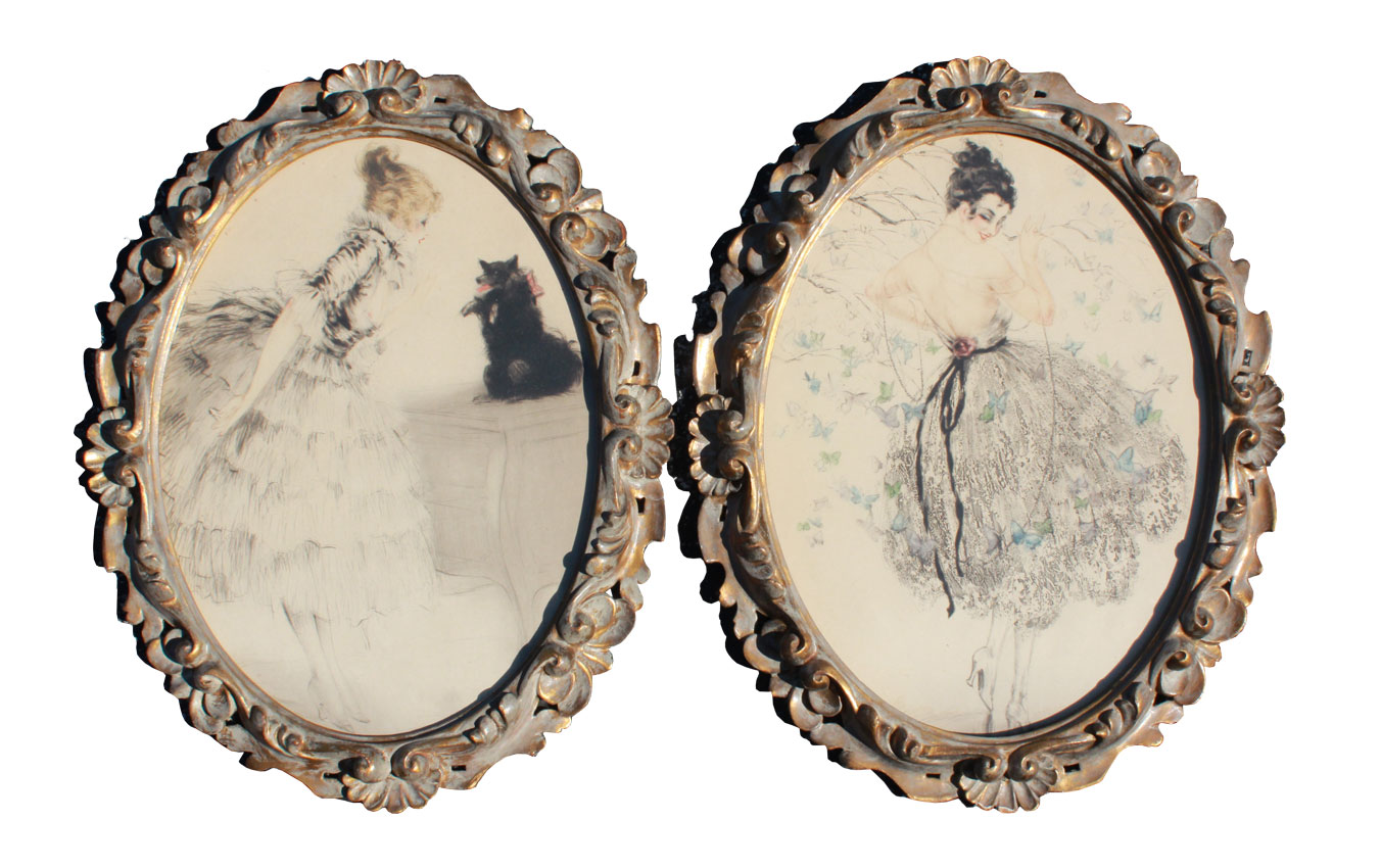 TWO ICART STYLE FRENCH BOUDOIR
