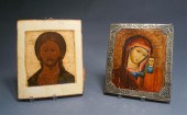 TWO ICONS OF CHRIST AND MADONN
