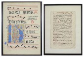 TWO ILLUMINATED MANUSCRIPTS, H