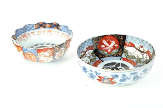 TWO IMARI BOWLS.  Japan  early 20th