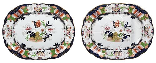 TWO IMARI PATTERN IRONSTONE