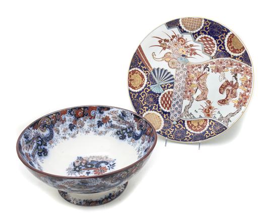 Two Imari Style Ceramic Articles