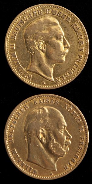 Two Imperial German 10-Mark Gold