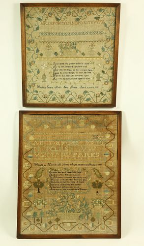 TWO IMPORTANT BOSTON NEEDLEWORK
