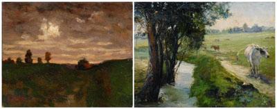 Two impressionist paintings, both