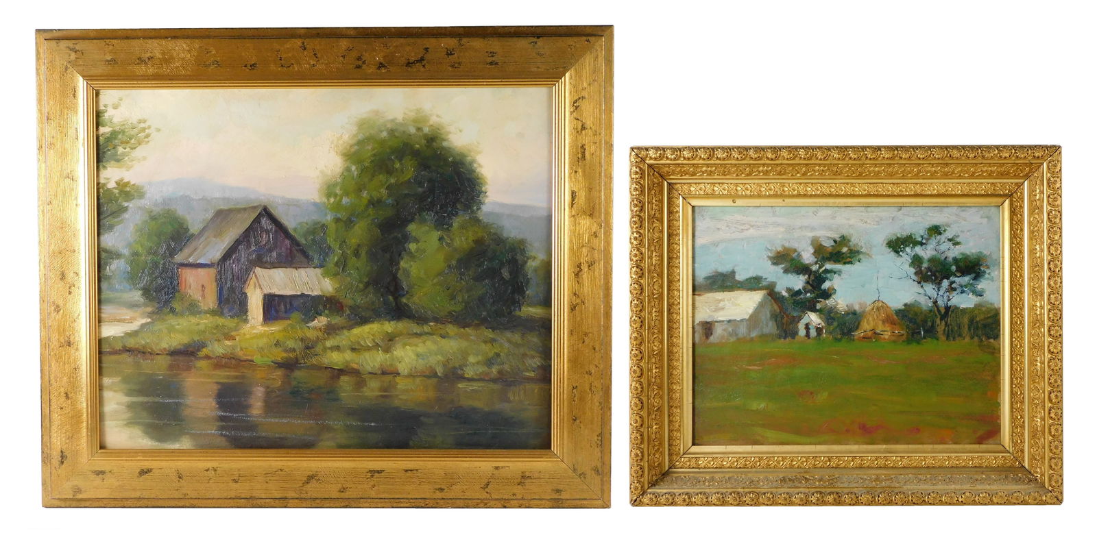 TWO IMPRESSIONISTICALLY RENDERED