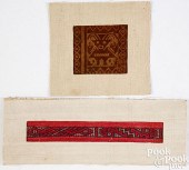 TWO INCAN TEXTILE REMNANTS, 12