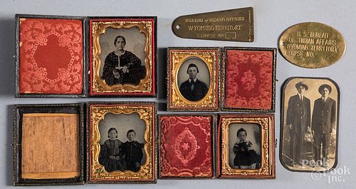 TWO INDIAN AFFAIRS CORPSE TAGS,