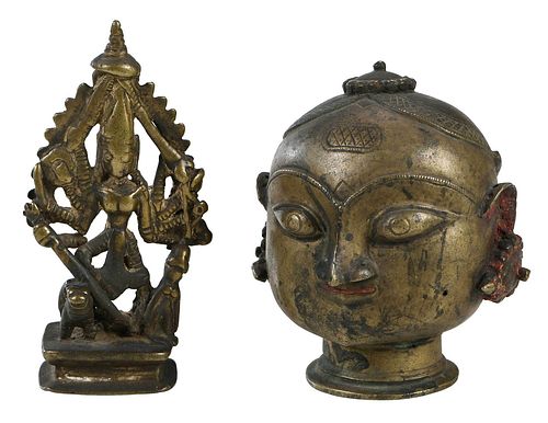 TWO INDIAN BRONZE FIGURESfigure