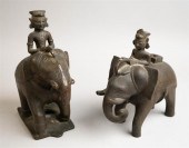 TWO INDIAN BRONZE MODELS OF EL
