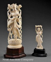 Two Indian Ivory Figures of th