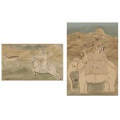 TWO INDIAN MINIATURE PAINTINGS