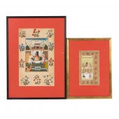 TWO INDIAN MINIATURE PAINTINGS