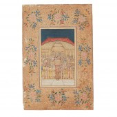 TWO INDIAN MINIATURES: MUGHAL