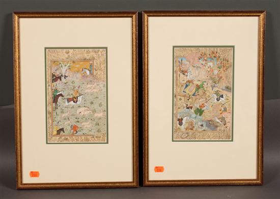 Two Indian painted album leaves