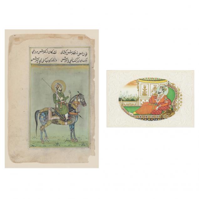 TWO INDIAN PAINTINGS  Includes a