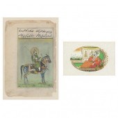 TWO INDIAN PAINTINGS  Includes