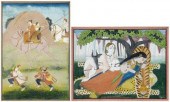 Two Indian paintings, pigment