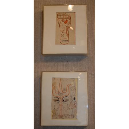 Two Indian Pen and Ink