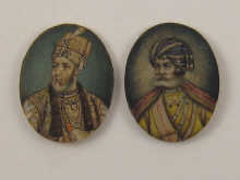 Two Indian portrait miniatures on