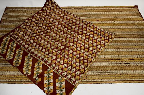 TWO INDIAN TEXTILE PANELSStitched